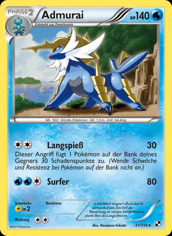 Admurai card in German