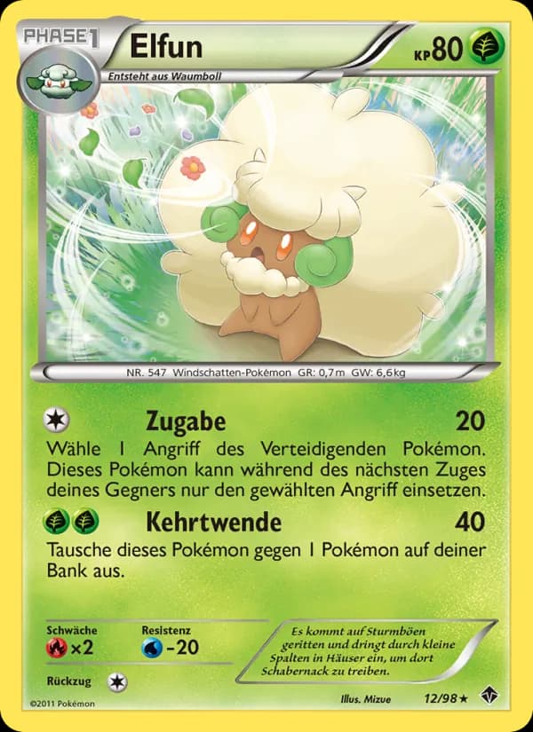 Elfun card in German