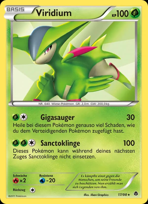 Viridium card in German