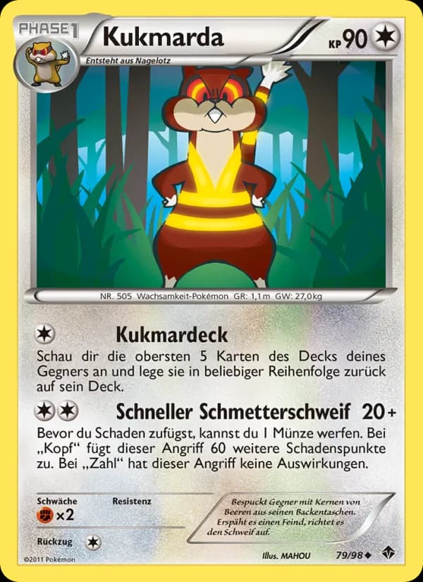 Kukmarda card in German