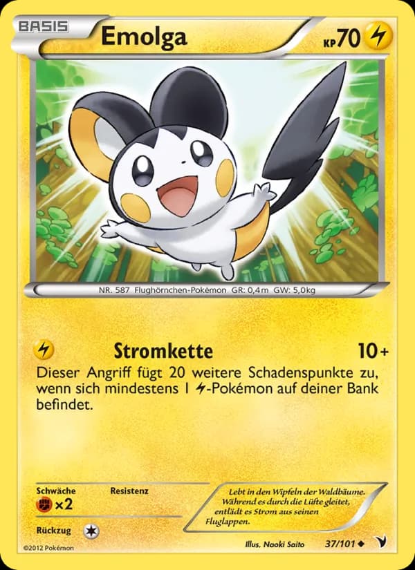 Emolga card in German