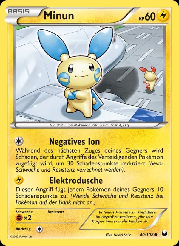 Minun card in German