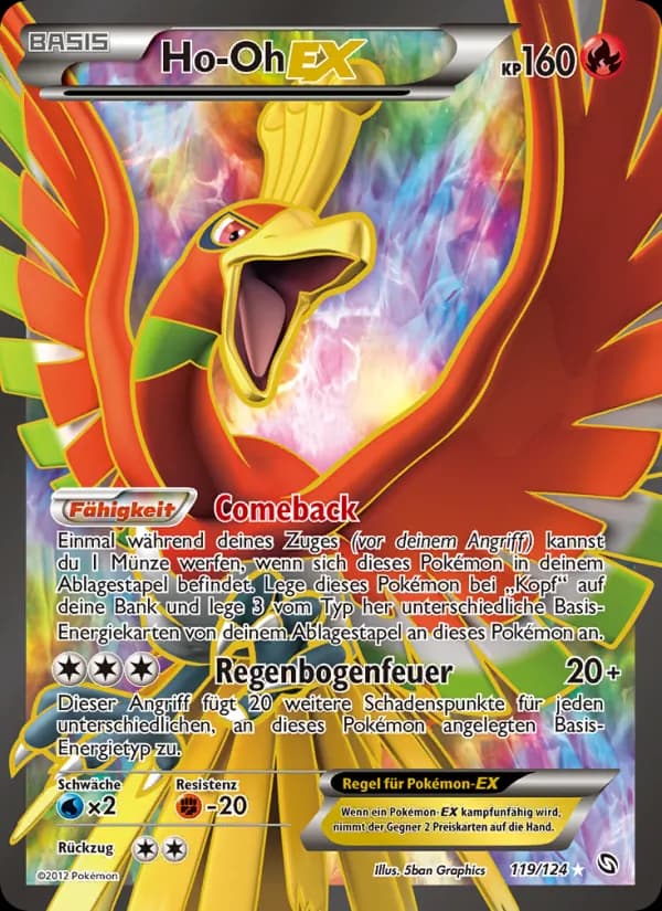 Ho-Oh-EX card in German