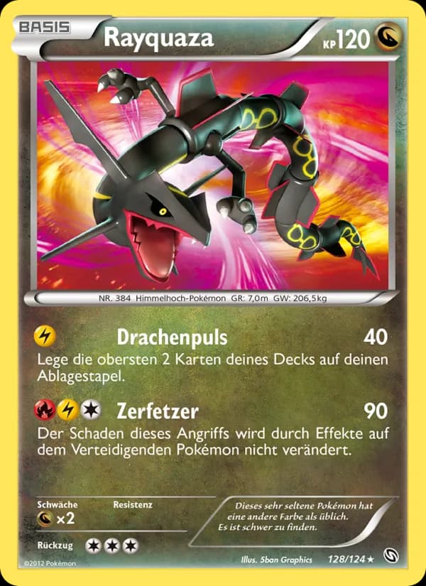 Rayquaza card in German