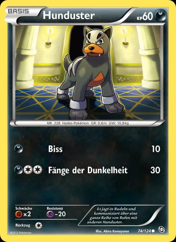 Hunduster card in German