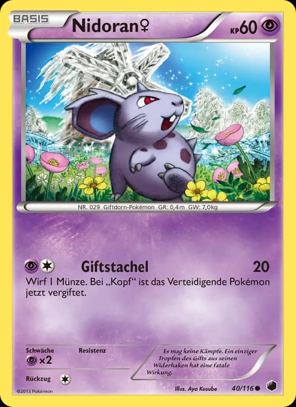 Nidoran♀ card in German