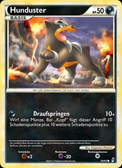 Hunduster card in German