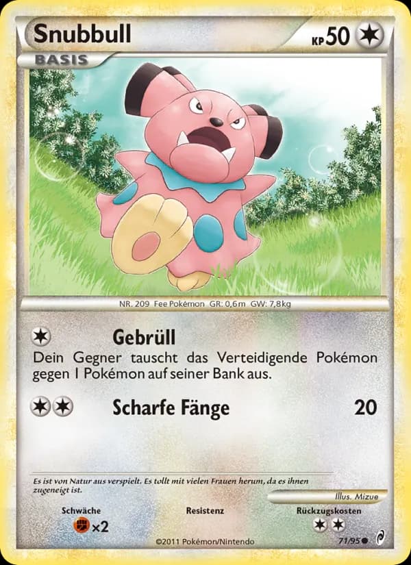 Snubbull card in German