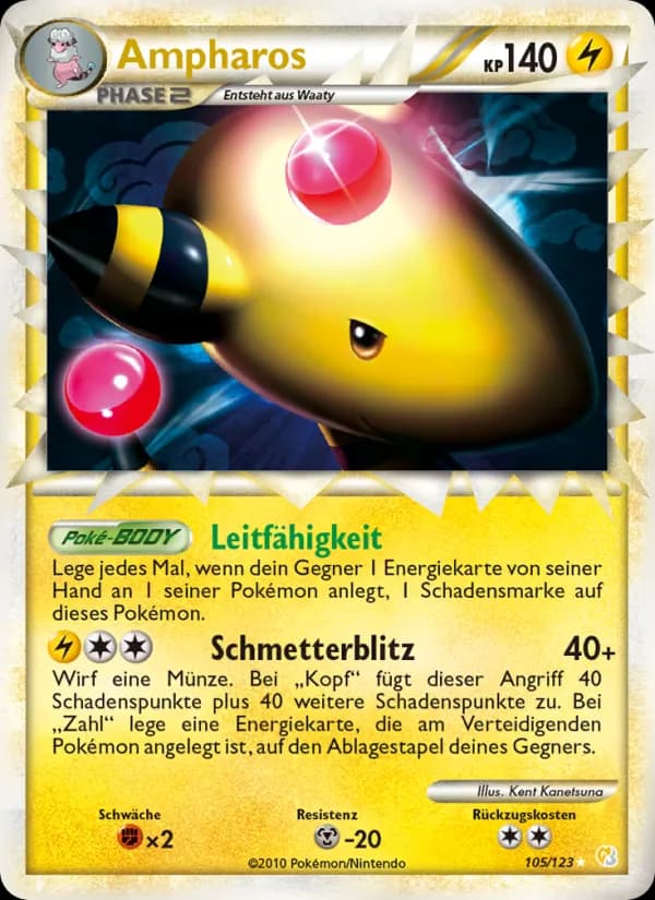 Ampharos card in German