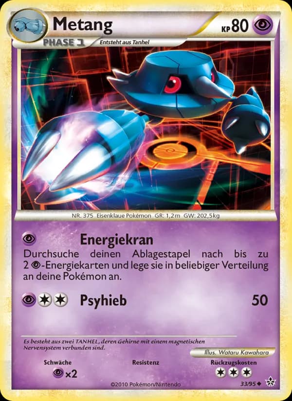 Metang card in German