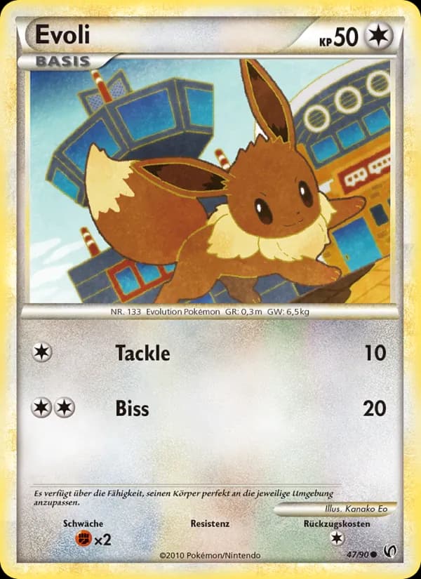 Evoli card in German