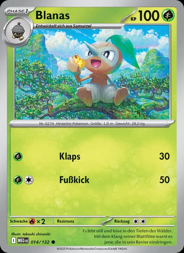 Blanas card in German