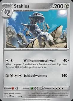Stahlos card in German