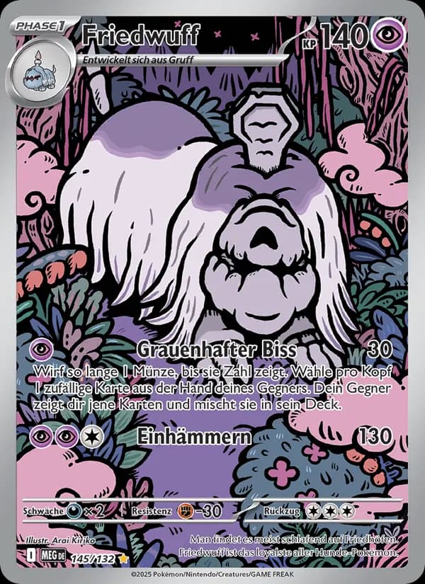 Friedwuff card in German
