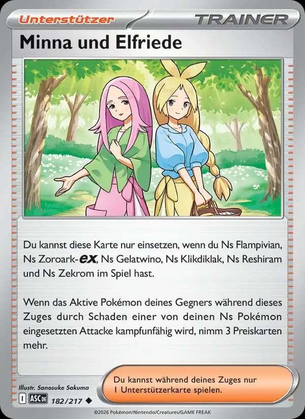 Minna und Elfriede card in German