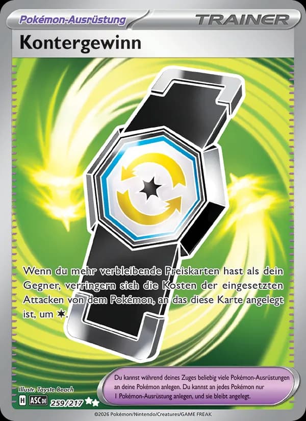 Kontergewinn card in German