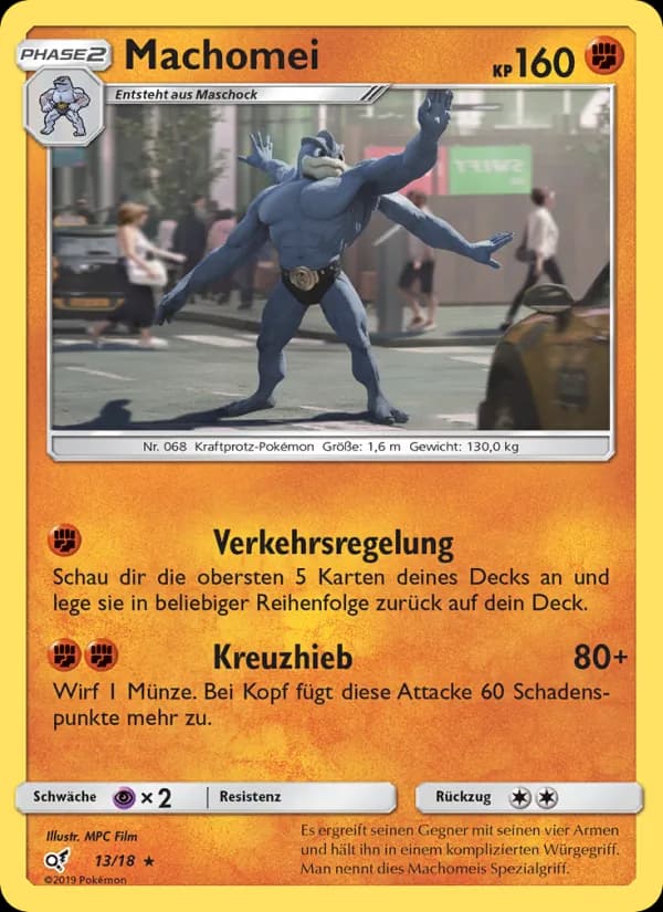 Machomei card in German