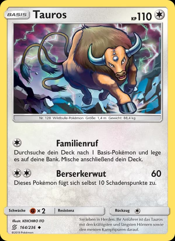 Tauros card in German