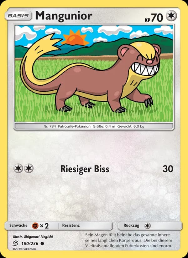 Mangunior card in German