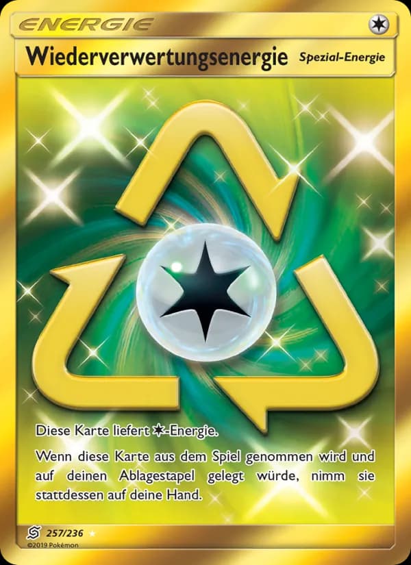 Wiederverwertungsenergie card in German