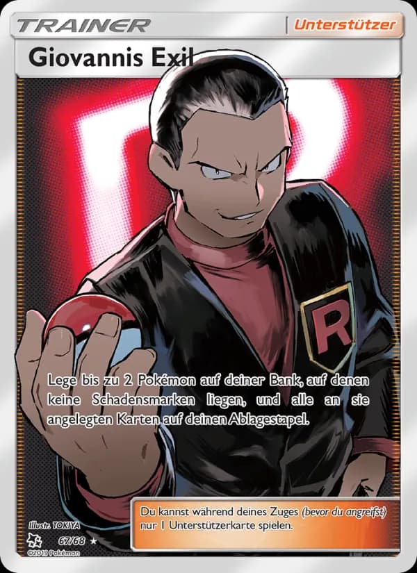Giovannis Exil card in German