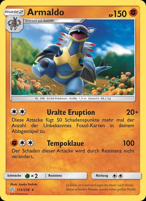 Armaldo card in German