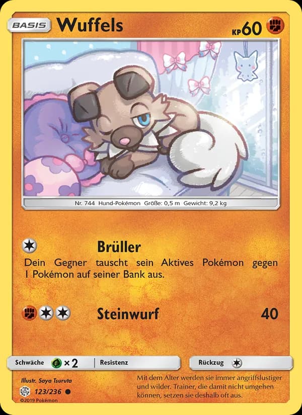 Wuffels card in German