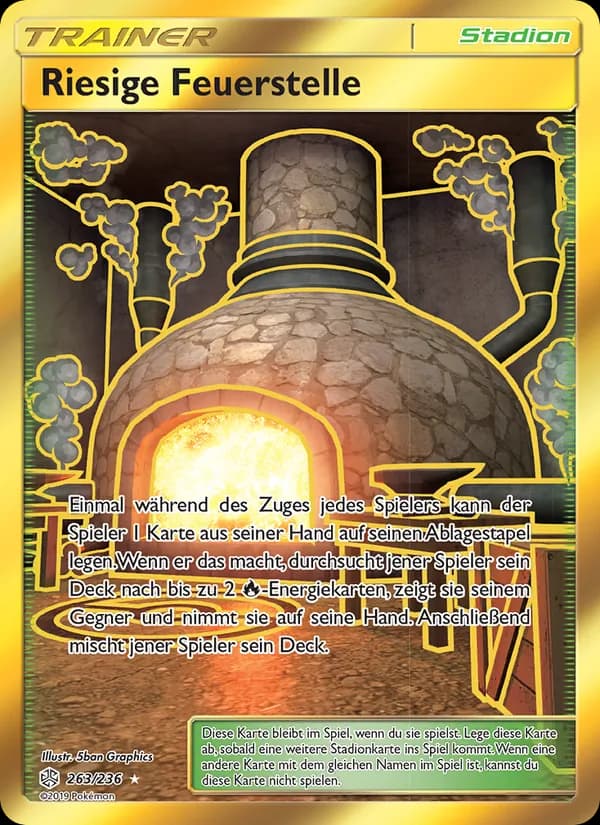 Riesige Feuerstelle card in German