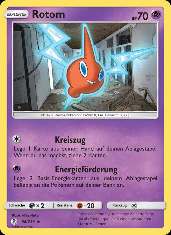 Rotom card in German