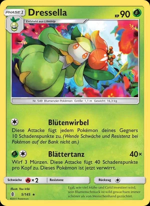 Dressella card in German