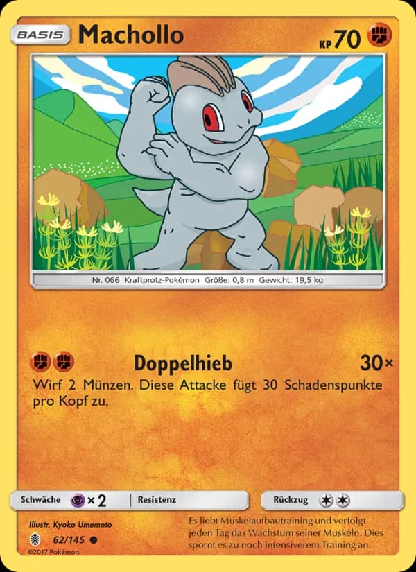 Machollo card in German