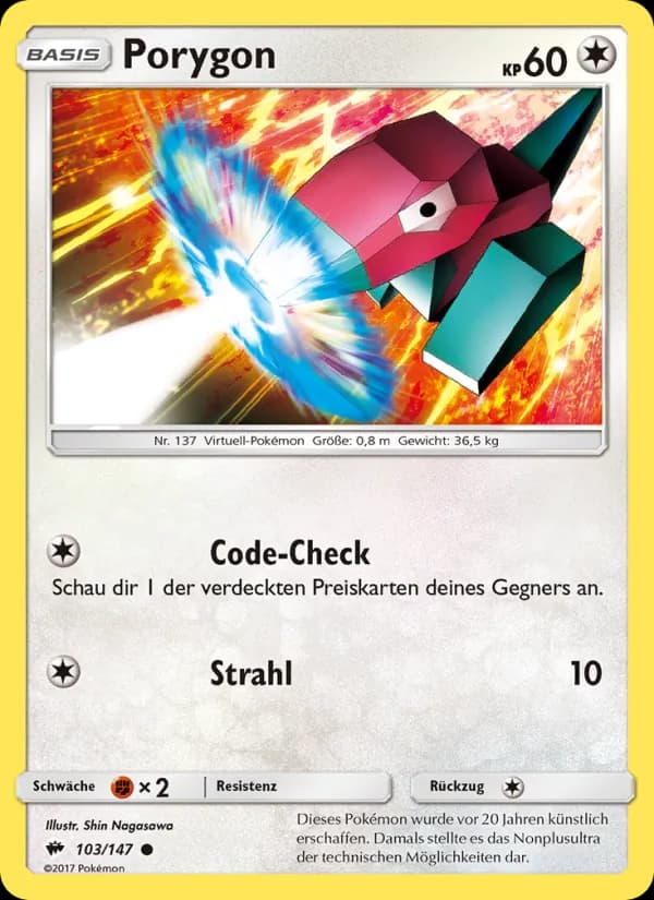 Porygon card in German