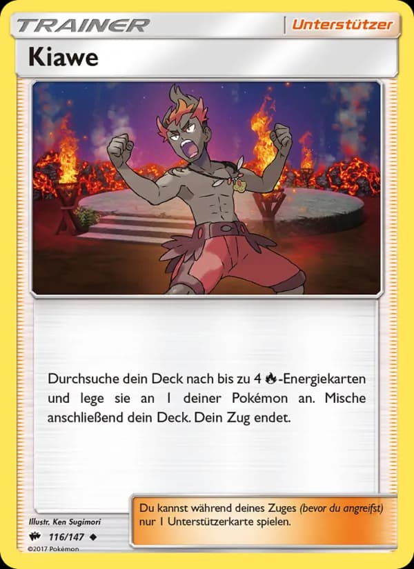 Kiawe card in German