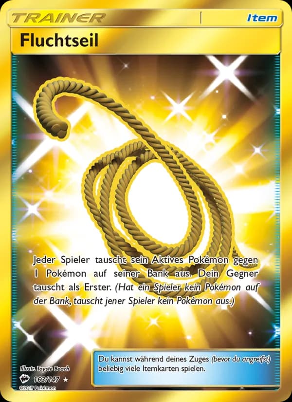 Fluchtseil card in German