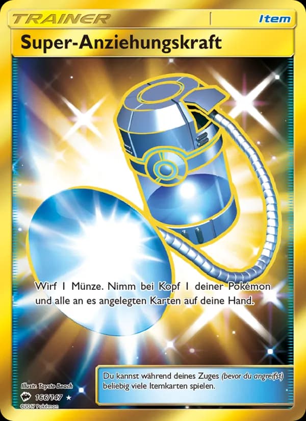 Super-Anziehungskraft card in German