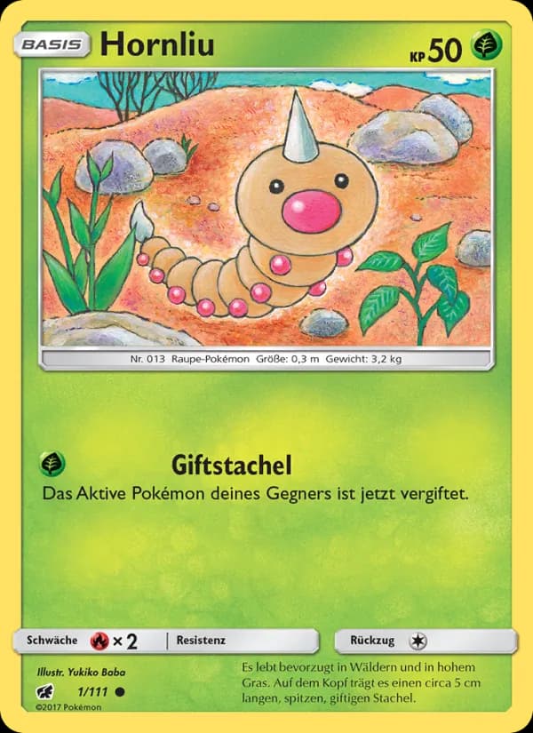 Hornliu card in German