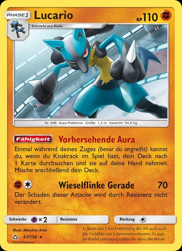 Lucario card in German