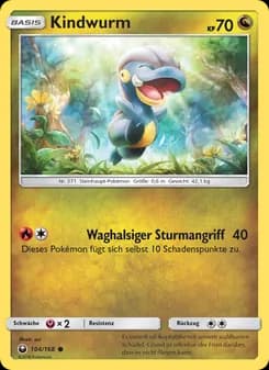 Kindwurm card in German