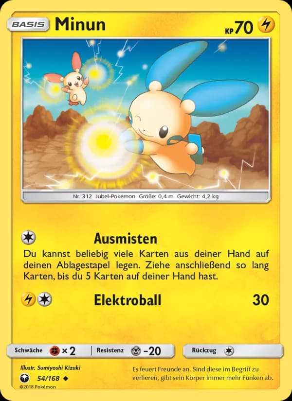 Minun card in German