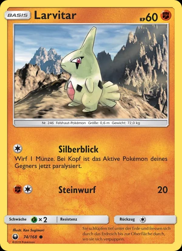 Larvitar card in German