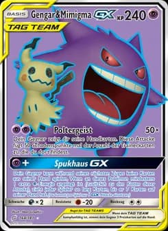 Gengar & Mimigma GX card in German