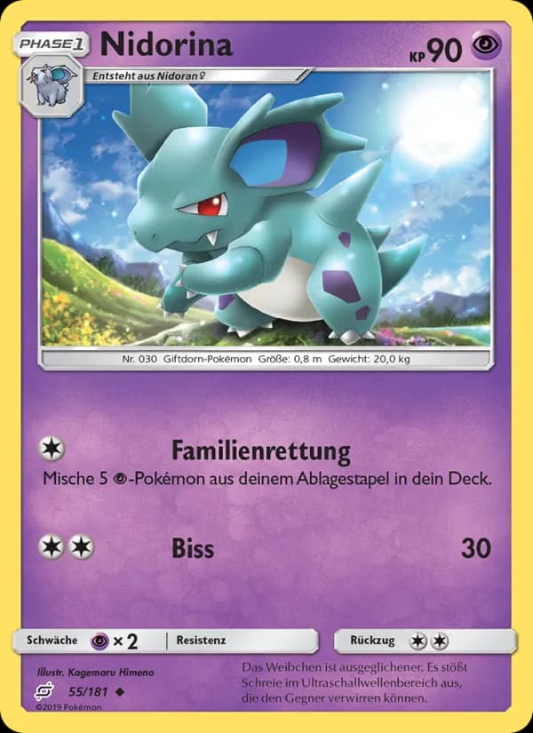 Nidorina card in German