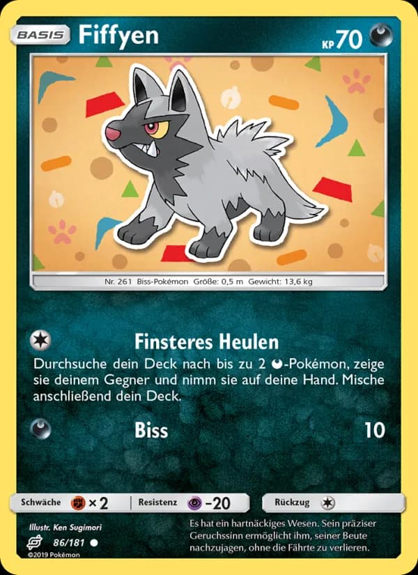 Fiffyen card in German