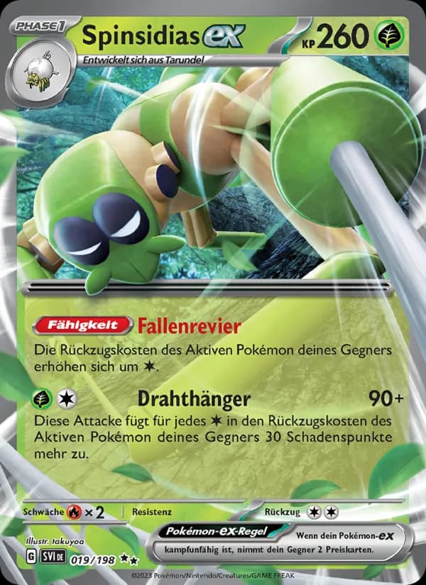 Spinsidias-ex card in German