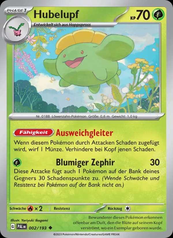 Hubelupf card in German