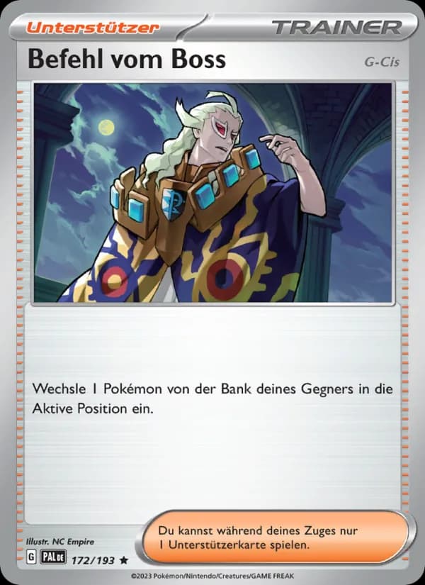 Befehl vom Boss card in German