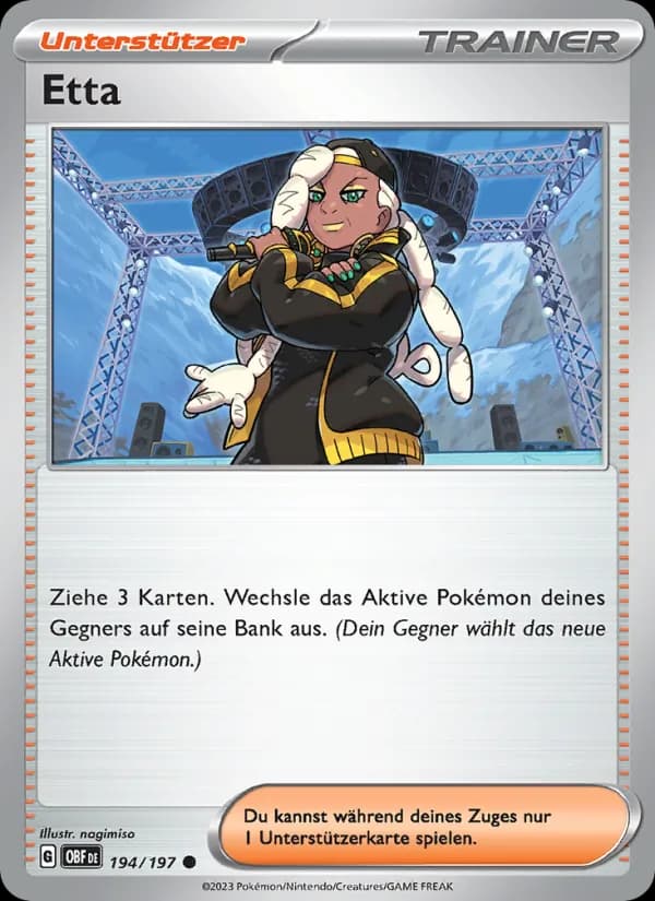 Etta card in German