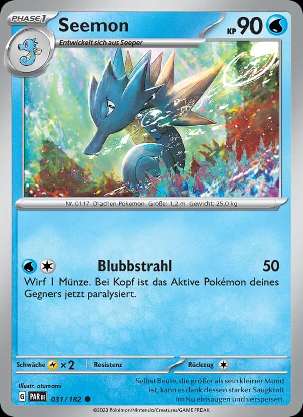 Seemon card in German