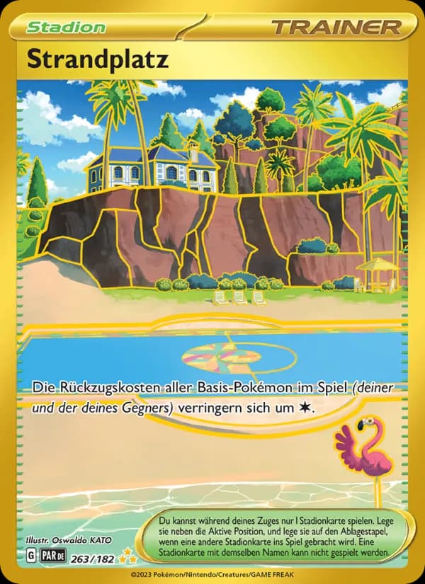 Strandplatz card in German