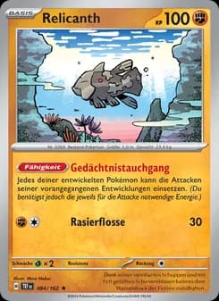 Relicanth card in German